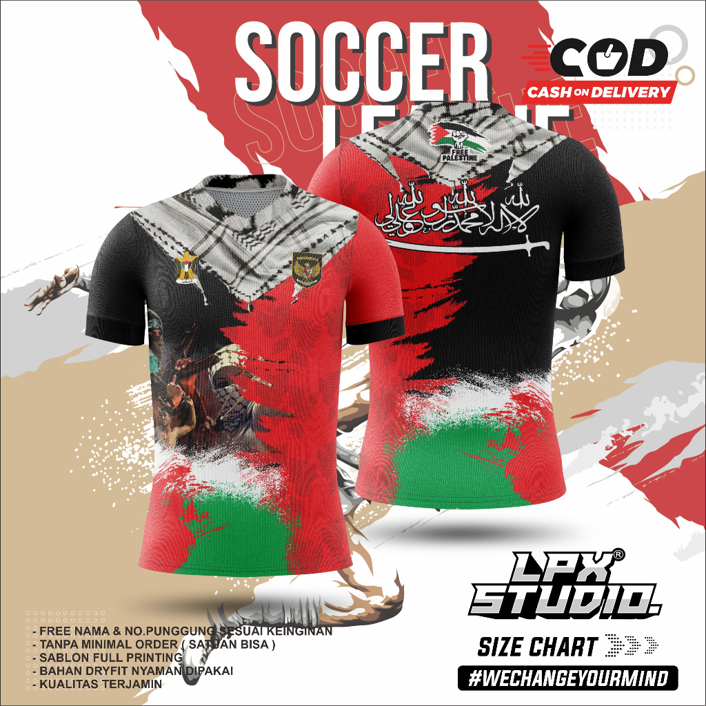 Jersey Indonesia X Palestina Free Custom