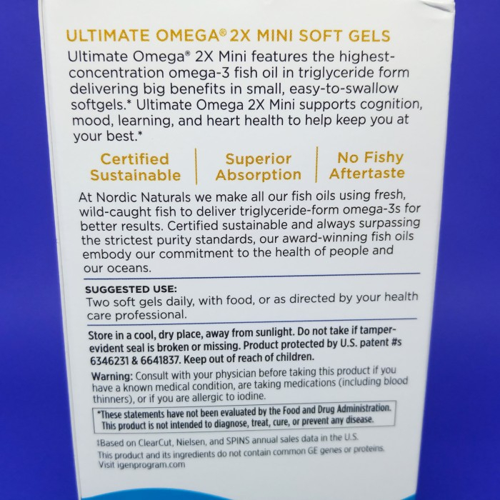 Nordic Naturals Ultimate Omega 2X Mini 1120 mg 60 Mini Softgels Omega3