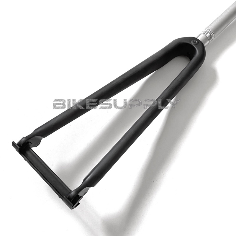 Fork Carbon Alloy Sepeda Fixie / Balap 700C Warna Hitam Black Diameter 28.6 mm Oversize OS 1 1/8 Inc