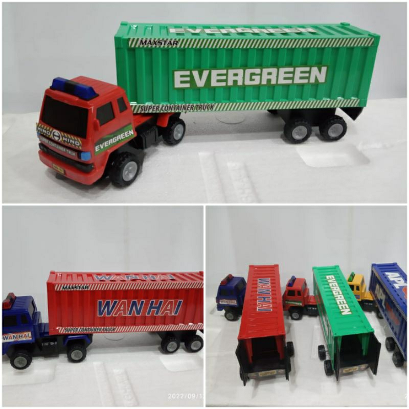 Mainan Truk Kontainer Edukasi Mobil Mobilan Miniatur Mobil Box Ekspedisi