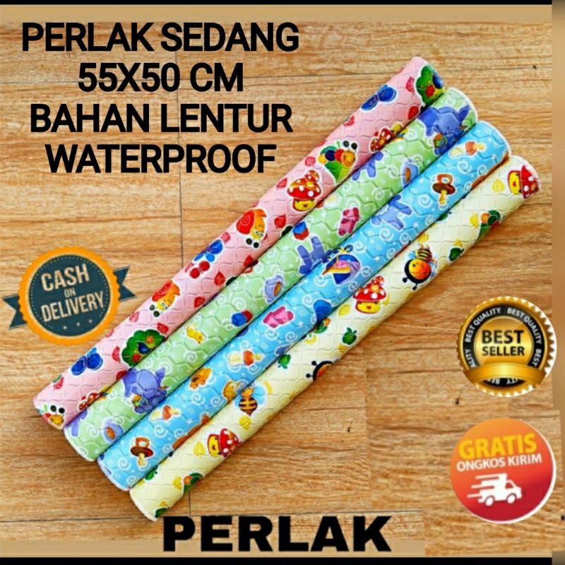 Perlak bayi semi karet/alas ompol bayi/tikar bayi/terpal bayi/alas tidur bayi