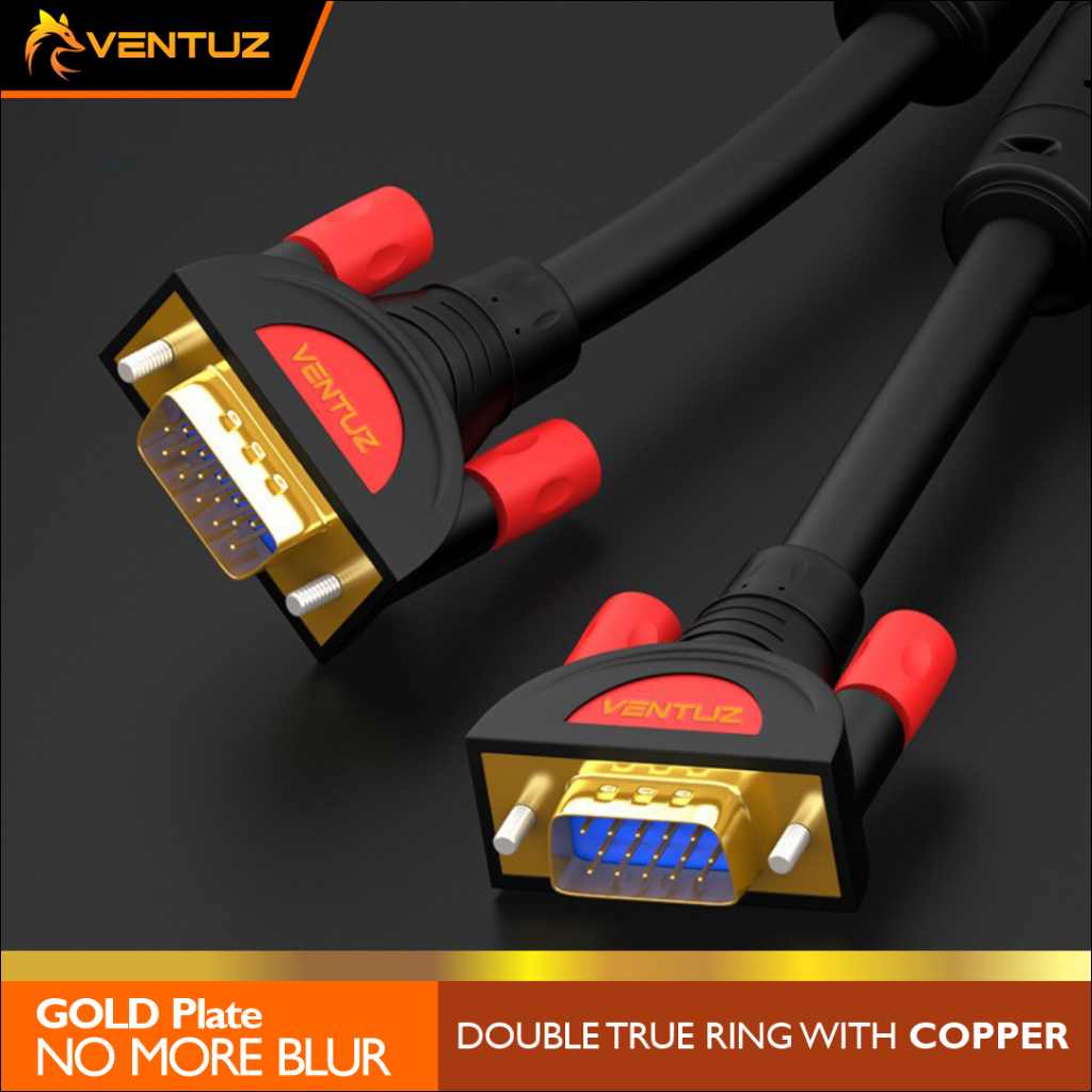 Kabel VGA VENTUZ Gold Plate 1,5M/3M/5M/10M/15M