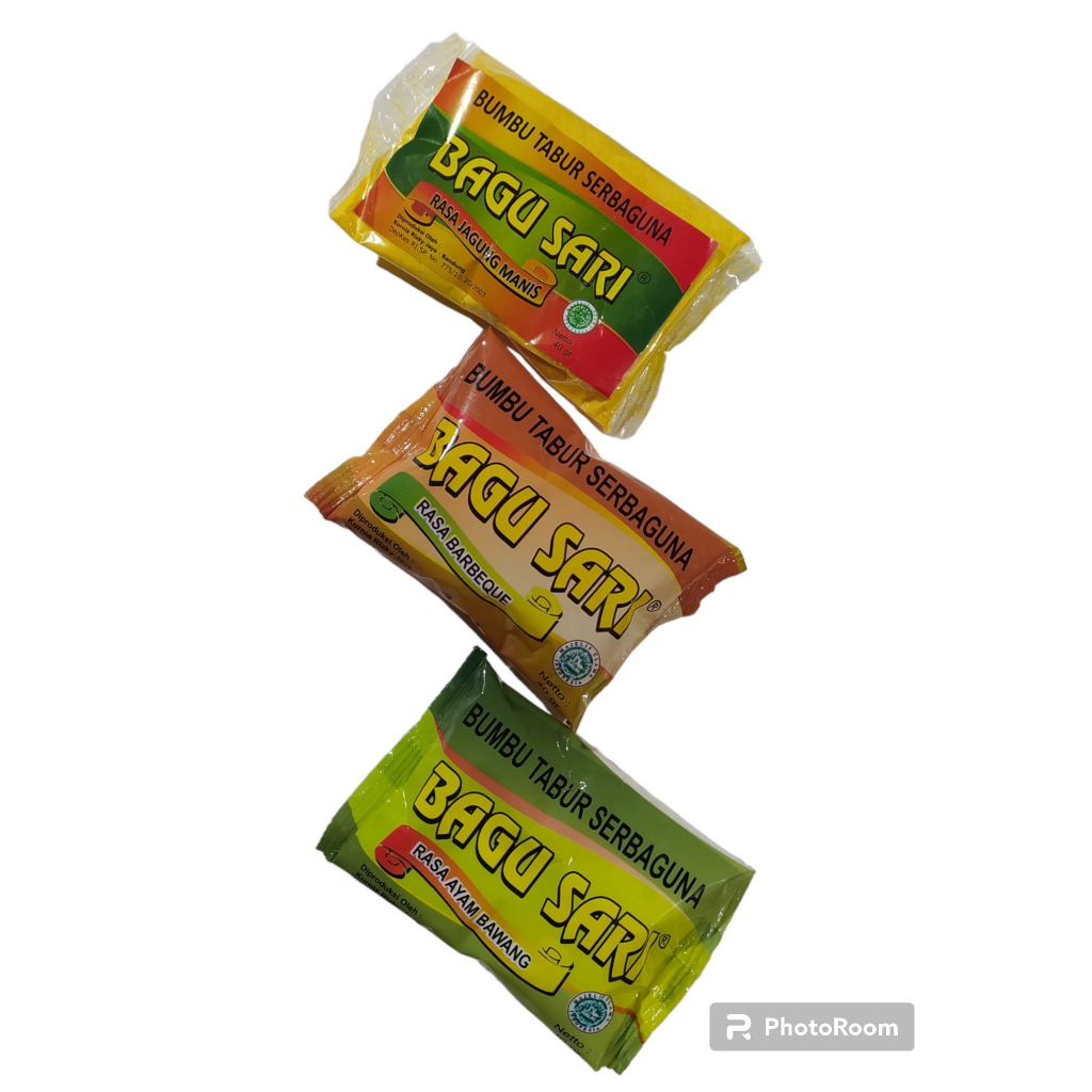 

Bumbu Tabur BAGU SARI/ AYAM BAWANG/BARBEQUE/JAGUNG MANIS