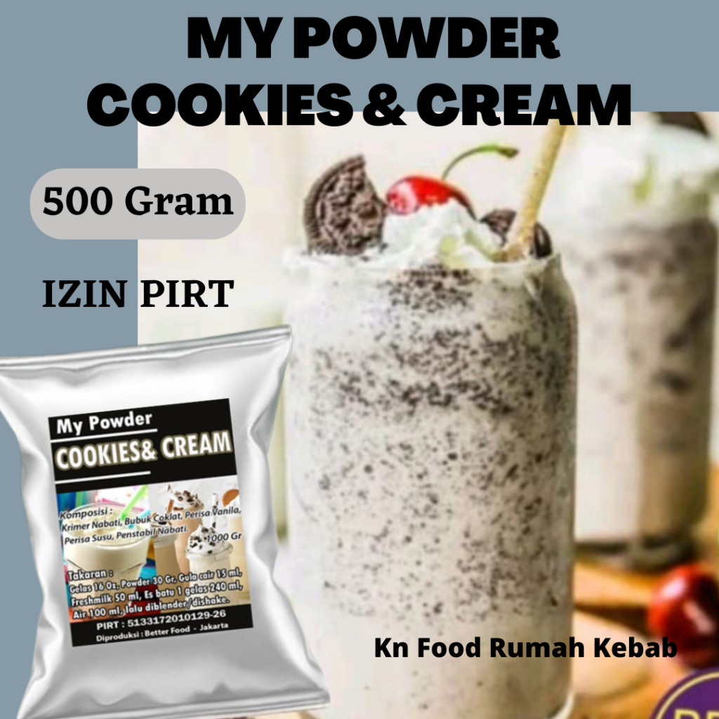 

Bubuk Minuman Cookies n Cream 500gram - Cookies n Cream Powder Drink