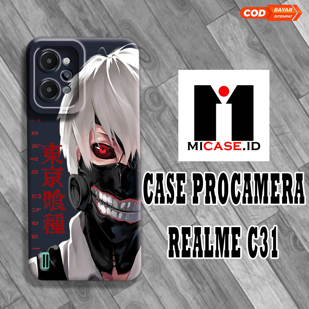 Case Pro Camera REALME C31 - Casing REALME C31 Fashion Case Terbaru 2023 MI.CASE [ ANIME KANEKI ] So