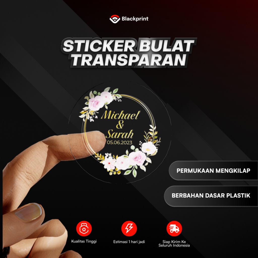 

Cetak Stiker Label Transparan - Anti Air / Stiker Transparan / Stiker Kemasan Transparan