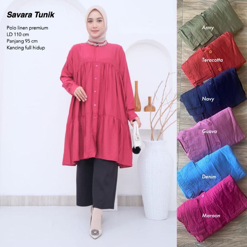 Tunik Polo Linen - SAVARA TUNIK //JF604