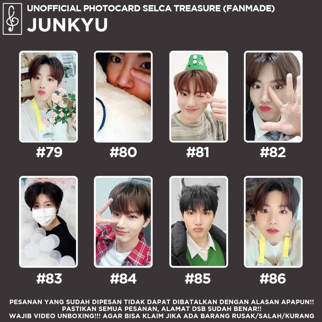 [SELCA TREASURE] JUNKYU BOYFRIEND MATERIAL PHOTOCARD  UNOFFICIAL