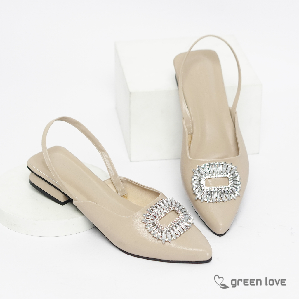 Green Love Sandal Wanita Selop REBECCA