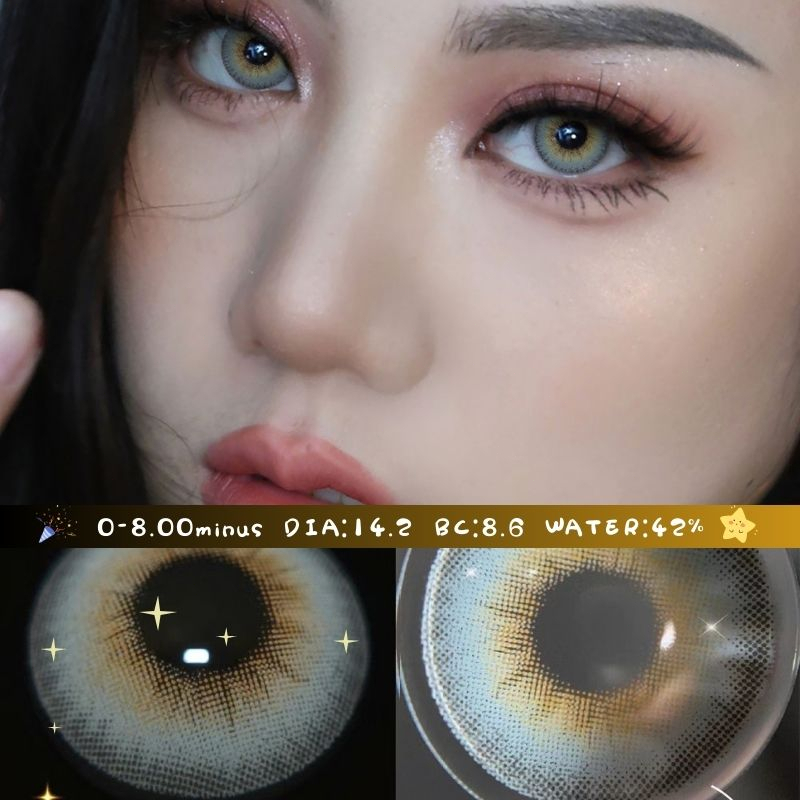 MYSTICEYES SOFTLENS LA GIRL SERIES BLUE lensa kontak 14.2MM 0-8.00 MINUS NATURAL LENS