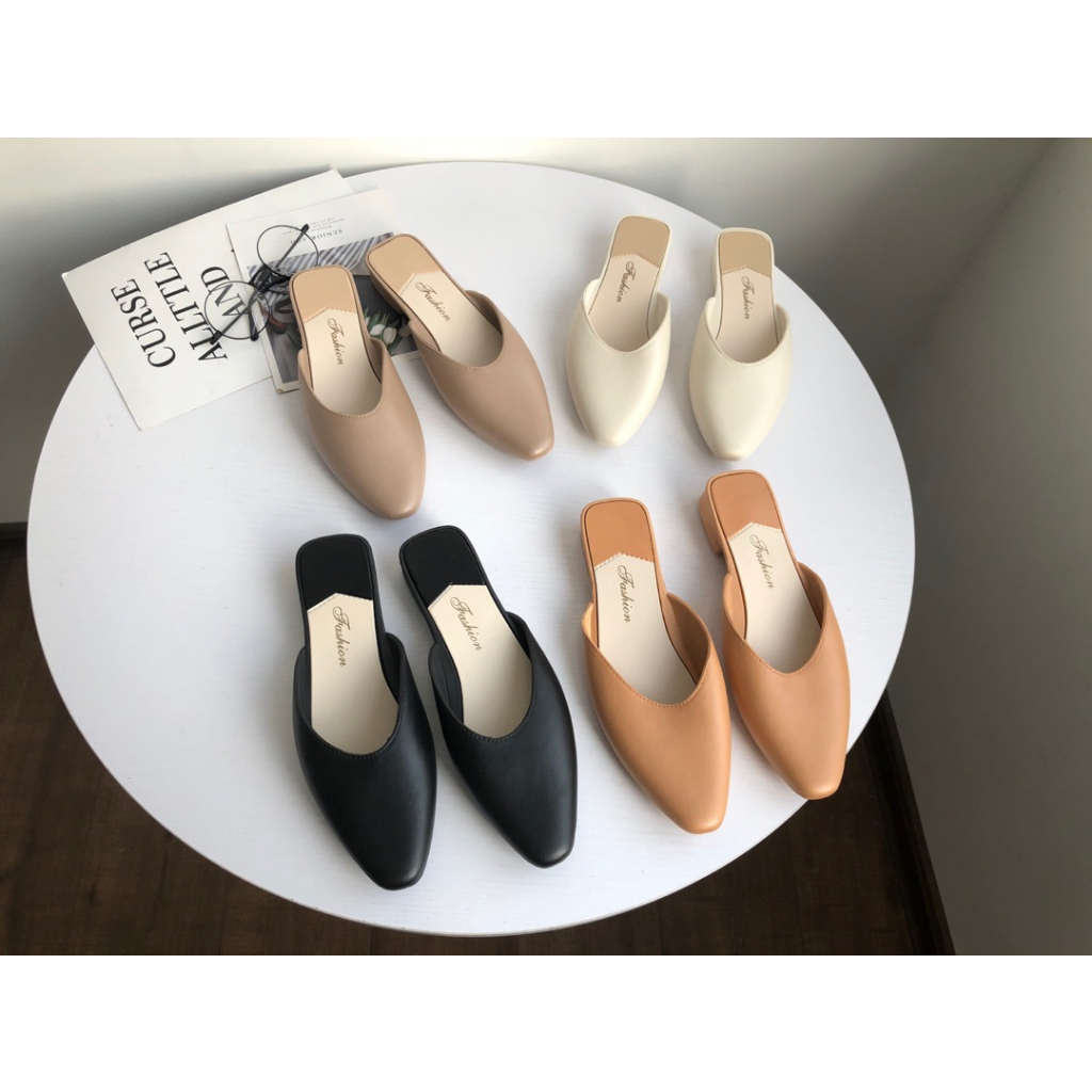 CYS Sepatu Sandal Flat Jelly Wanita Cewek Polos Slip On PVC Bustong Kekinian Korea Fashion Style Import Kantoran Hak Formal SPT-73