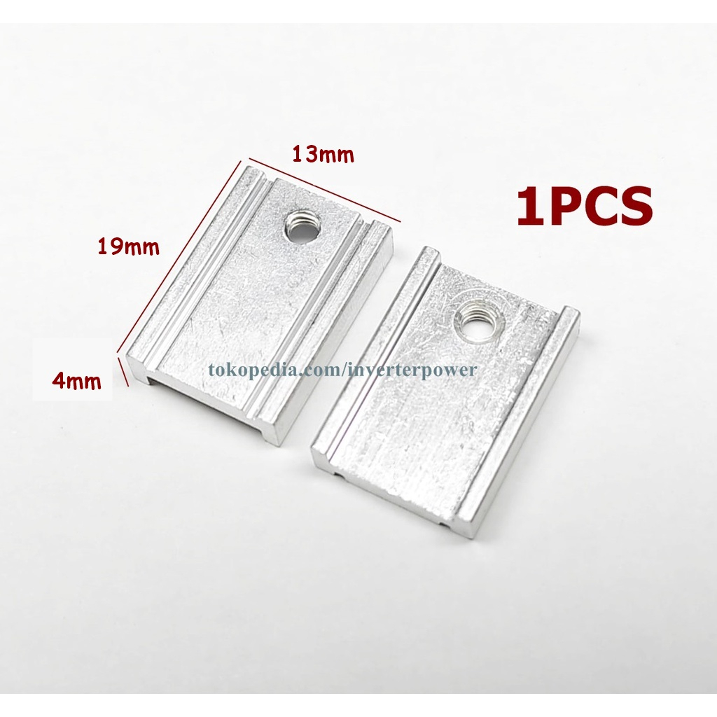 Heatsink TO 220 pendingin untuk transistor to220 Heatsink 19x134x4mm