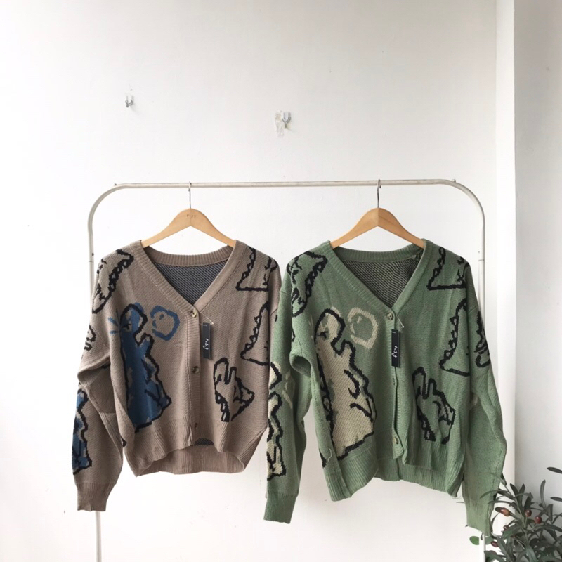 DINO SWEATER - Sweater Wanita Fisy