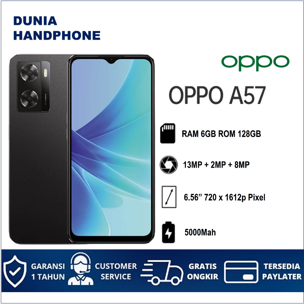 Oppo A57 Ram 6/128GB Garansi 1 Tahun