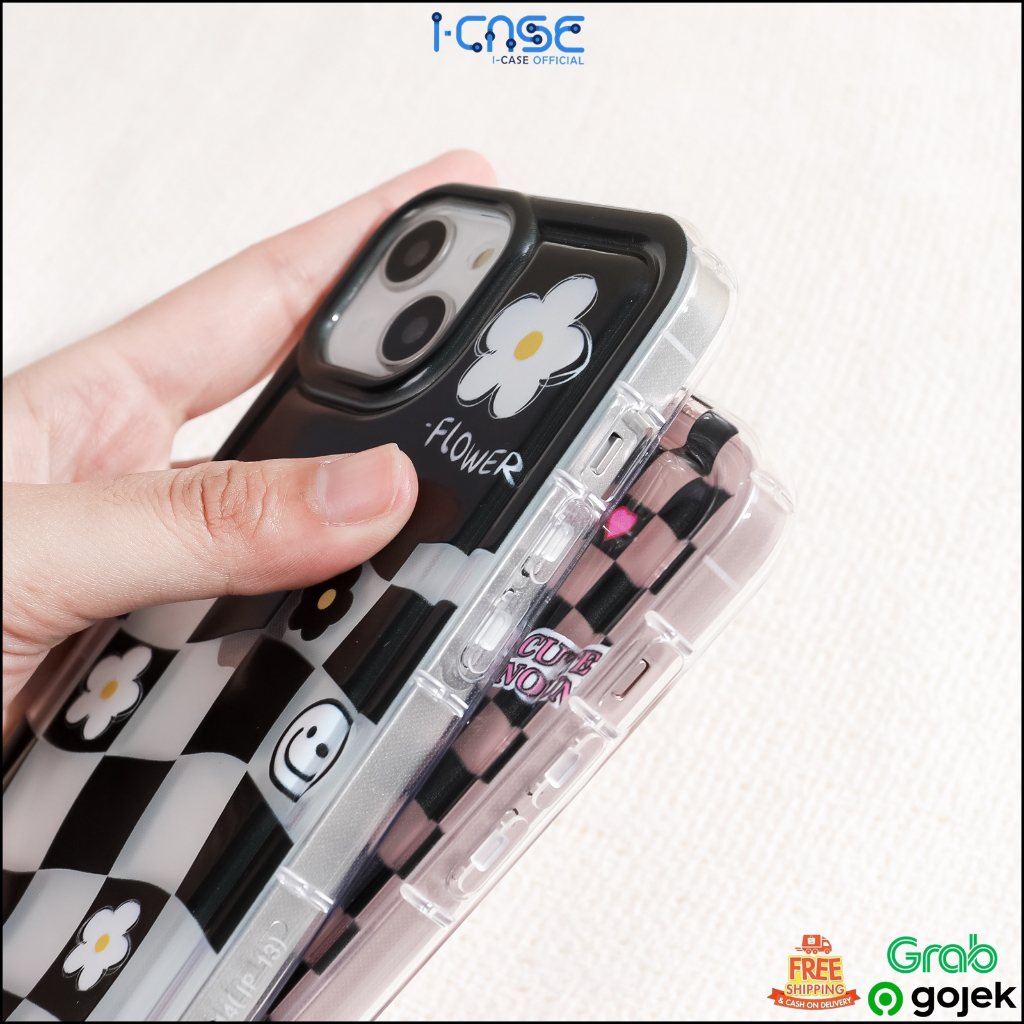 Softcase Grid 2 Motif for iPhone 7 X XR XS MAX 11 Pro Max / 12 Pro Max / 13 Pro Max / 14 Plus Pro Max