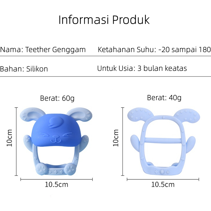 CARTERLOVE Baby Teether Gelang Bunny | Gigitan Bayi Bentuk Gelang (Tersedia Varian Warna)