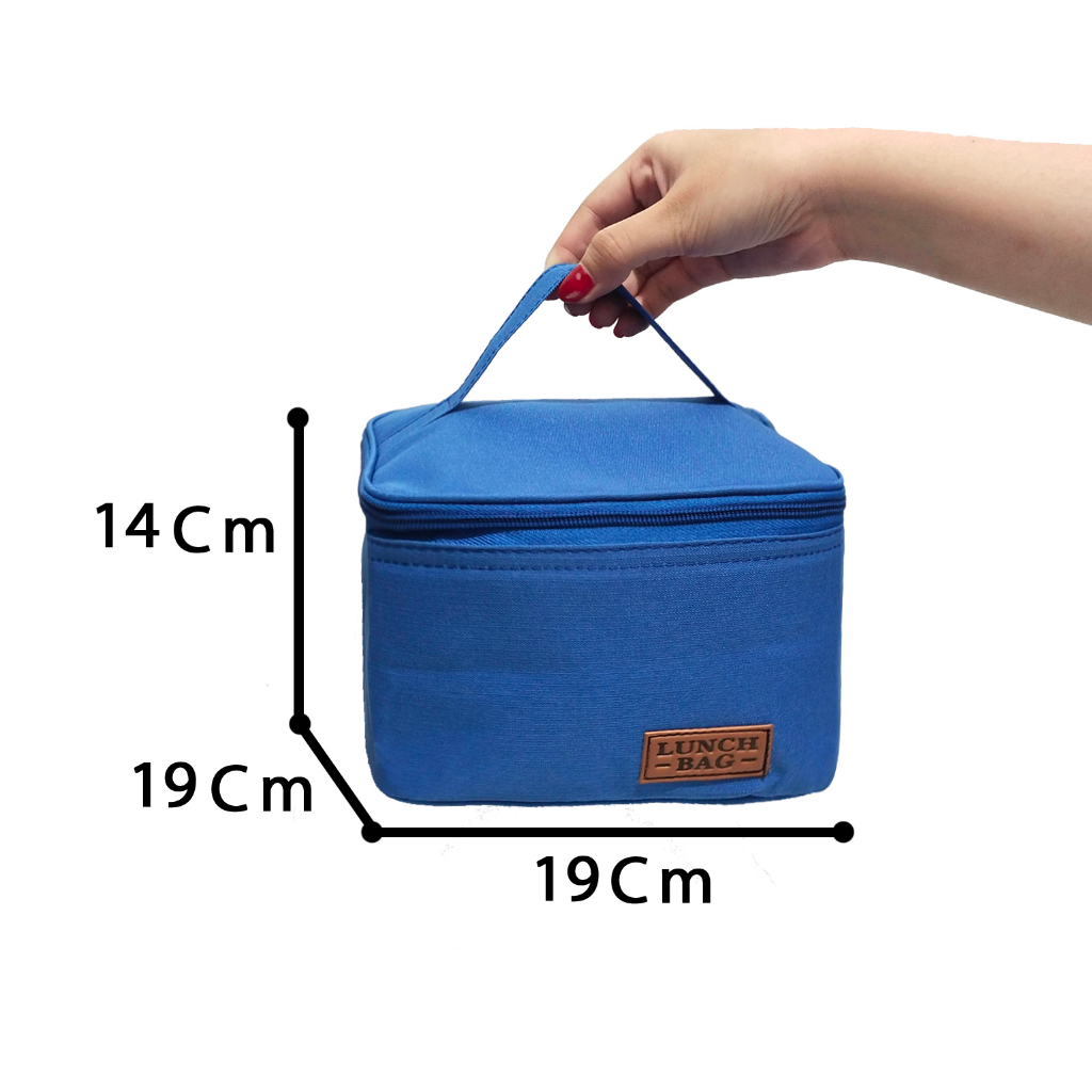 Tas bekal ripstok waterproof polos lunchbag aluminium foil anti rembes tempat penyimpanan makanan coolerbag pendingin asi tempat penyimpanan asi terbaru