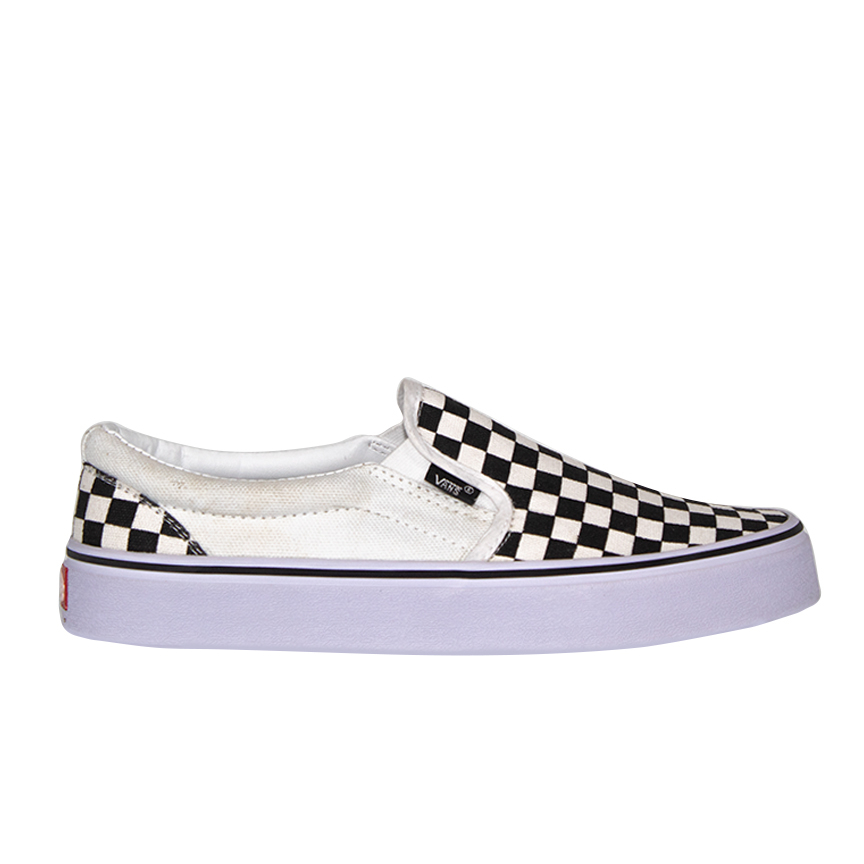 Sepatu vans checkerboard slip on catur tanpa tali slop kanvas