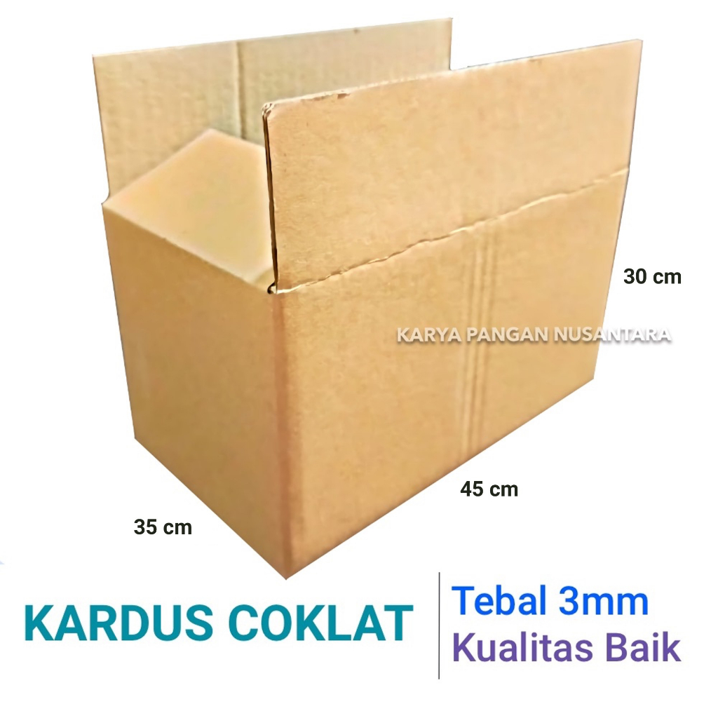 

KARDUS COKLAT 45X35X30CM KARDUS POLOS BOX KARDUS PACKING BESAR PER PCS