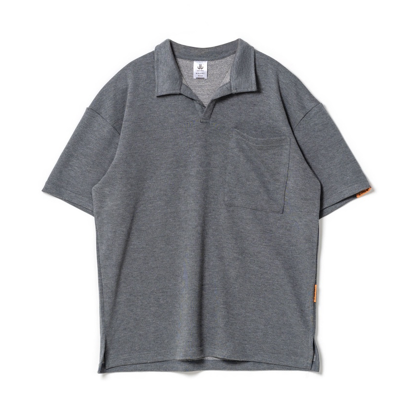 JAVAJONES Oversized Polo Baby Terry Arlo Dark Grey