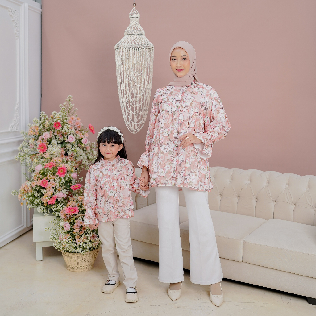 MISHA BLOUSE COUPLE MOM AND KIDS KEMBAR PREMIUM