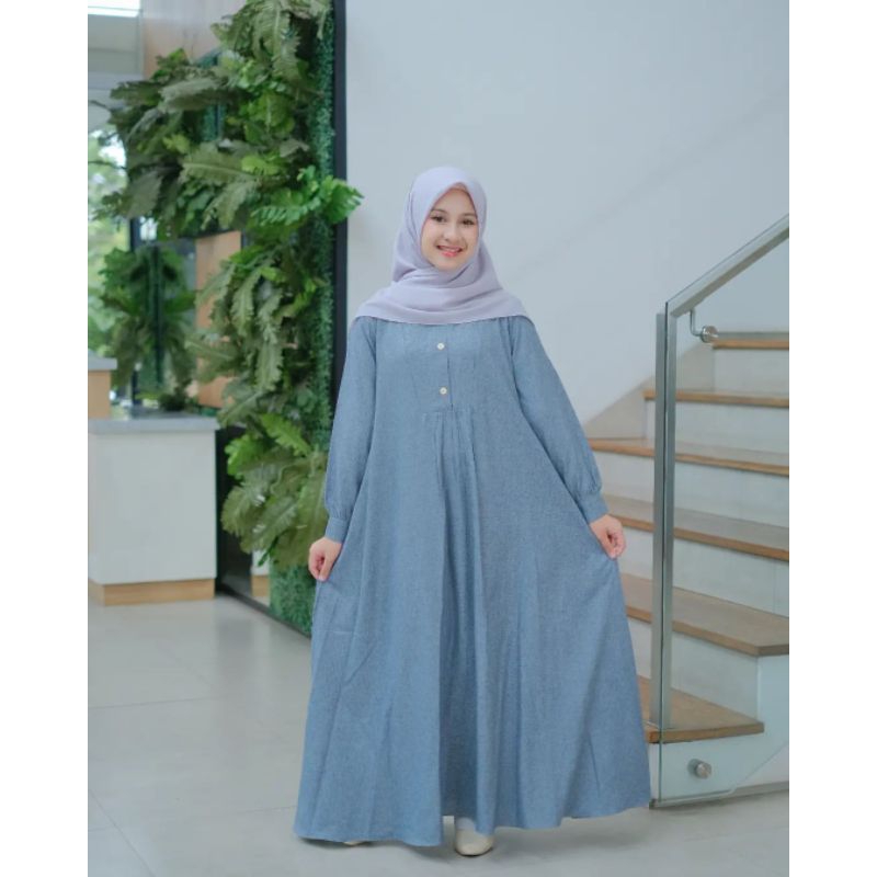 ALIKA DRESS BY ALIKADARA BAHAN CRINCLE AIRFLOW ADEM LUCU DAN KEKINIAN GAMIS ANAK USIA 9 10 11 12 13 