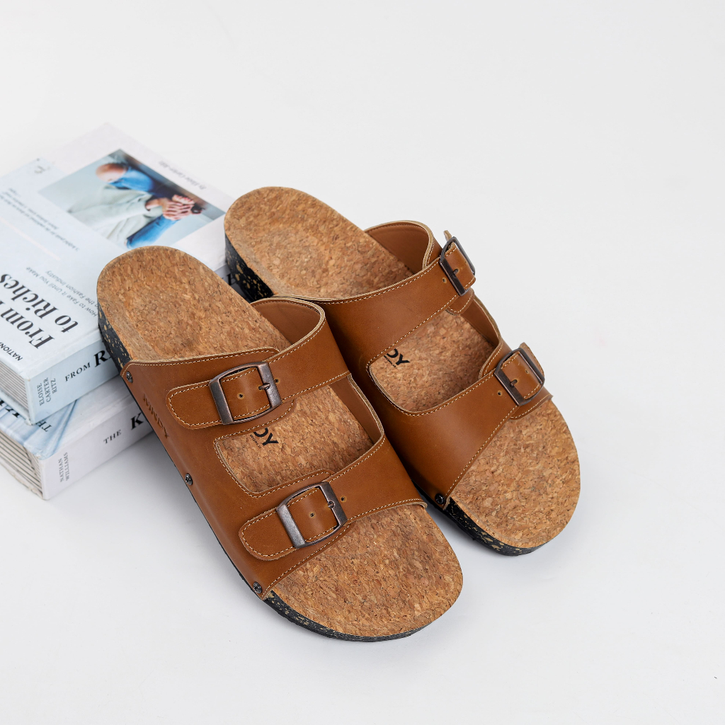 ANT X MNDY - BUNDLING - Sandal Slop Kulit Casual UNISEX - Yuno Coco x Zeneca Khaqi