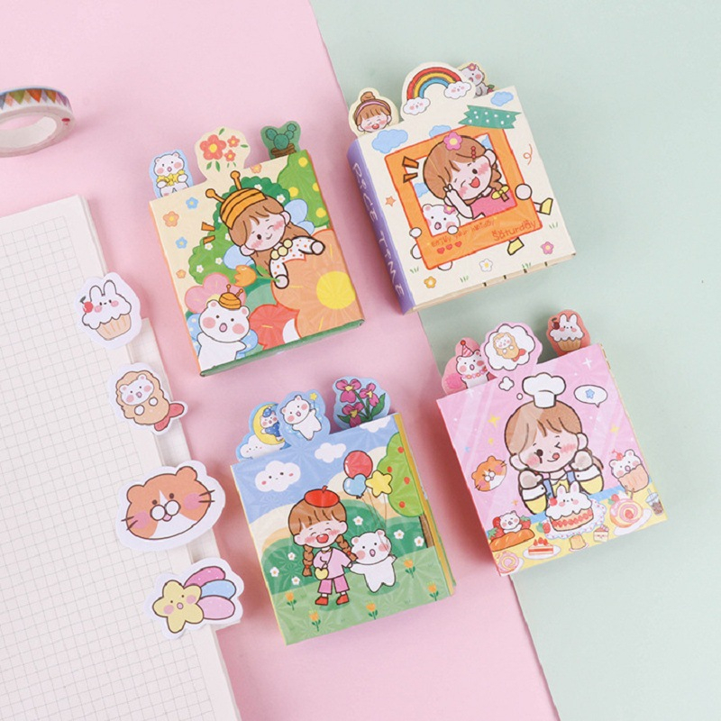 Sticky Notes 1 Set Karakter Cute / Pembatas Buku super Lucu / Sticky Notes