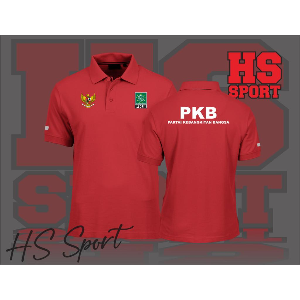 POLO PKB [ PARTAI KEBANGKITAN BANGSA ] - BAJU POLO PARTAI TSHIRT - BAJU POLO KERAH