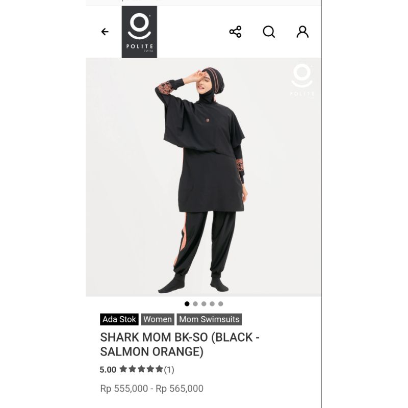 Baju renang muslimah preloved