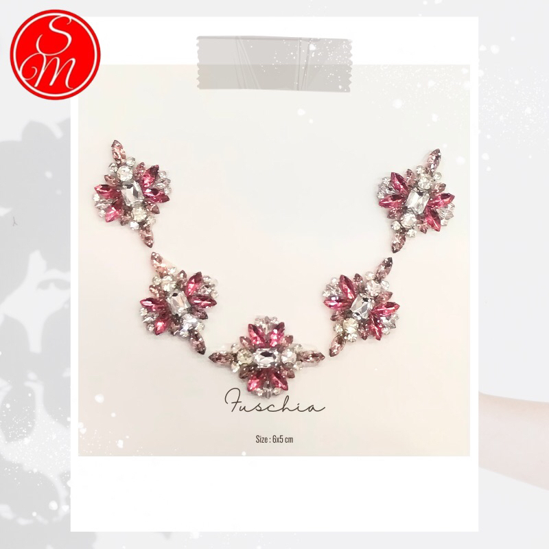 Payet Rangkai Leher Pinggang Lengan Jilbab Kaftan Instan/payet rangkai/mutiara rangkai/payet leher/p