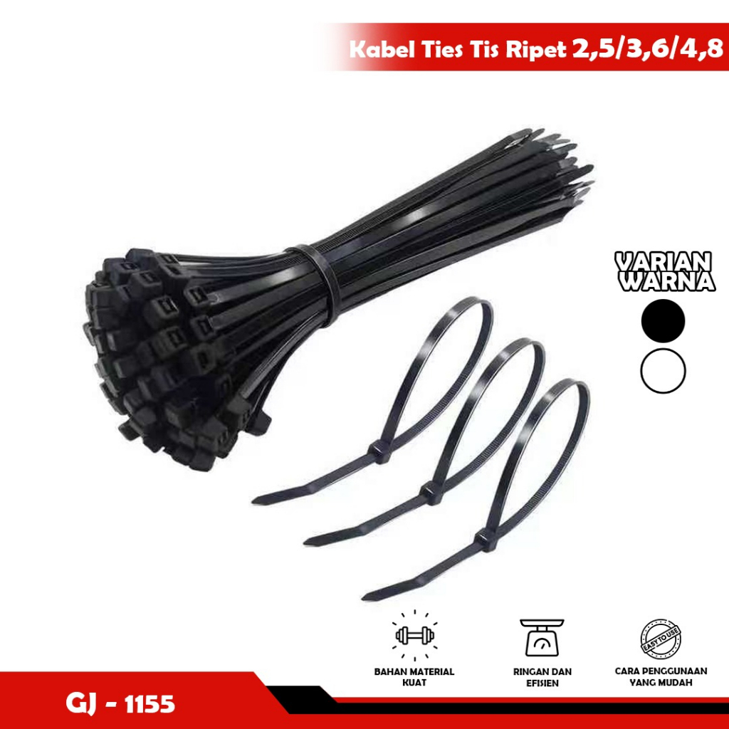 Kabel Ties Tis Ripet Rifet Cable Tie Insulock/100PCS