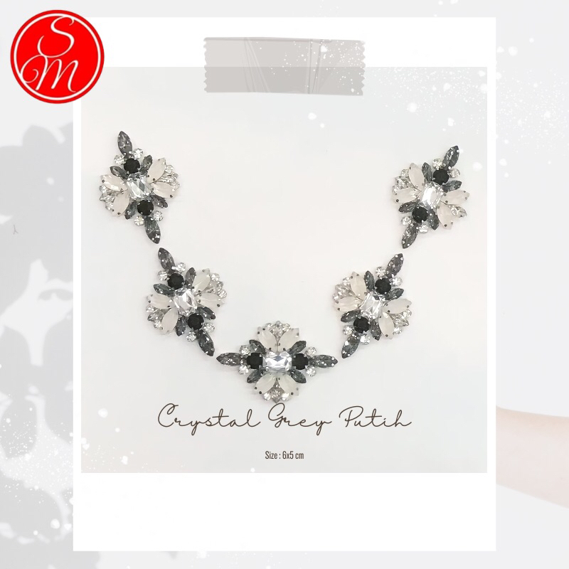 Payet Rangkai Leher Pinggang Lengan Jilbab Kaftan Instan/payet rangkai/mutiara rangkai/payet leher/p