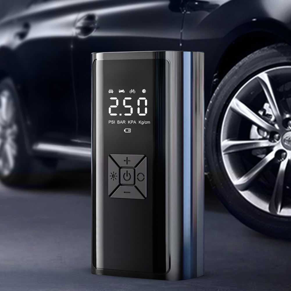 Pompa Ban Elektrik Wireless Tire Inflator with Display 2000mAh Sistem Canggih 4 Mode Multifungsi Senter