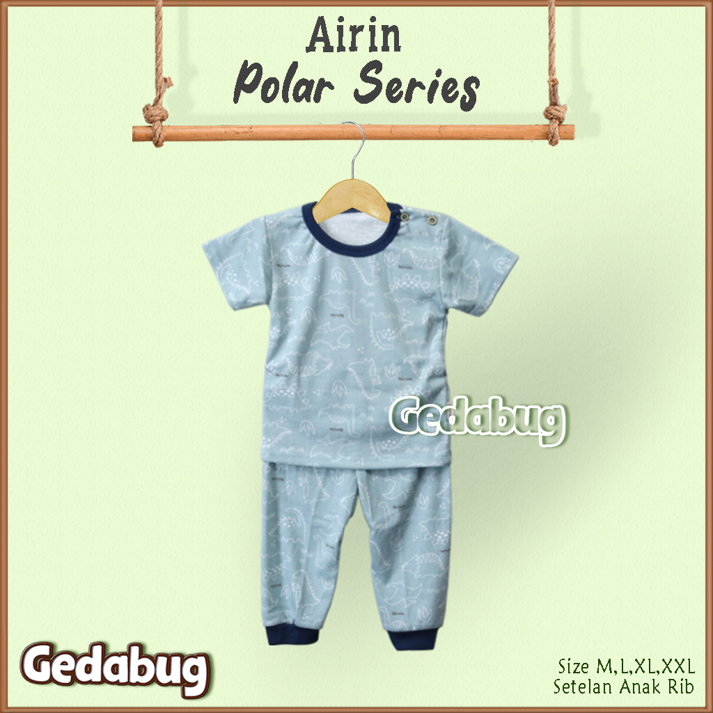 3 Setel - CPR Setelan Anak Airin Polar Zoo | Setelan anak kaos Bermain Anak | Gedabug