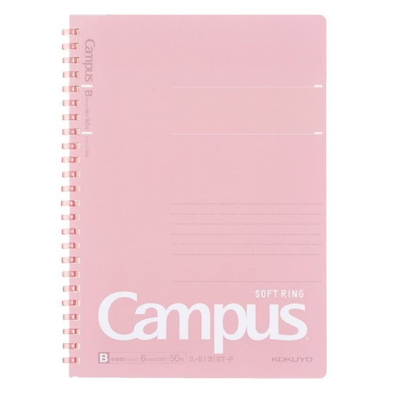 

Kokuyo A5 Soft Ring PINK SUMMER Edition Notebook Dotted Line 6 mm Rule | 50 Sheets