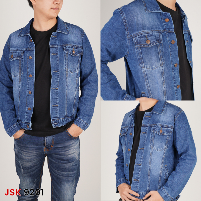 Jaket Jeans Pria / Jaket Denim Pria / jaket Jeans Cowok Big Size Denim / Jaket Jeans JUMBO / Jaket J
