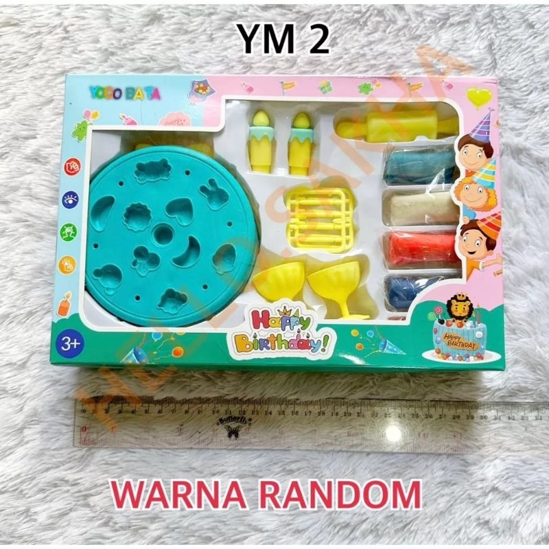 Mainan Edukasi Fun Doh Set Cetakan Kue Ulang Tahun / Mainan Lilin Plastisin Aman Ber SNI Cocok Buat Set Hadiah Anak / Mainan Play Doh Edukasi Anak