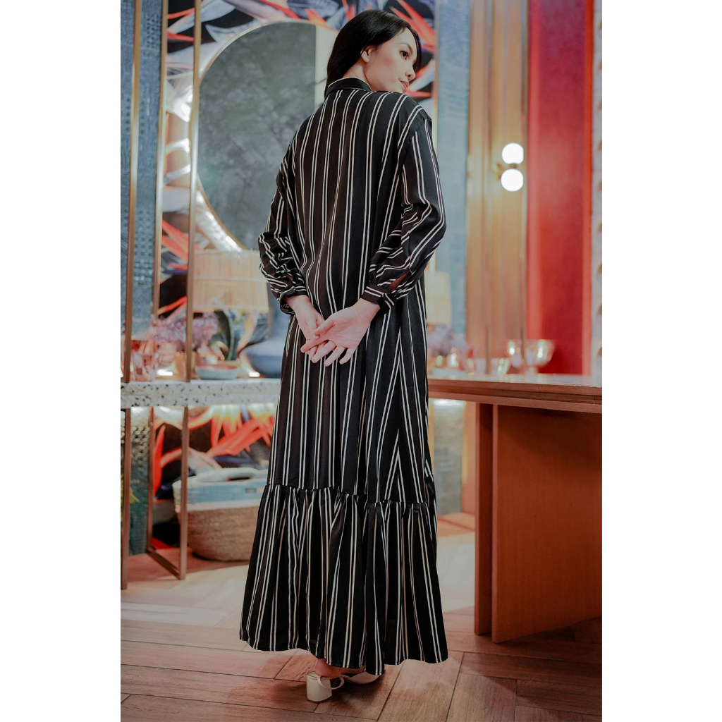 ALYSA STRIPE SHIRT DRESS - BENANG JARUM