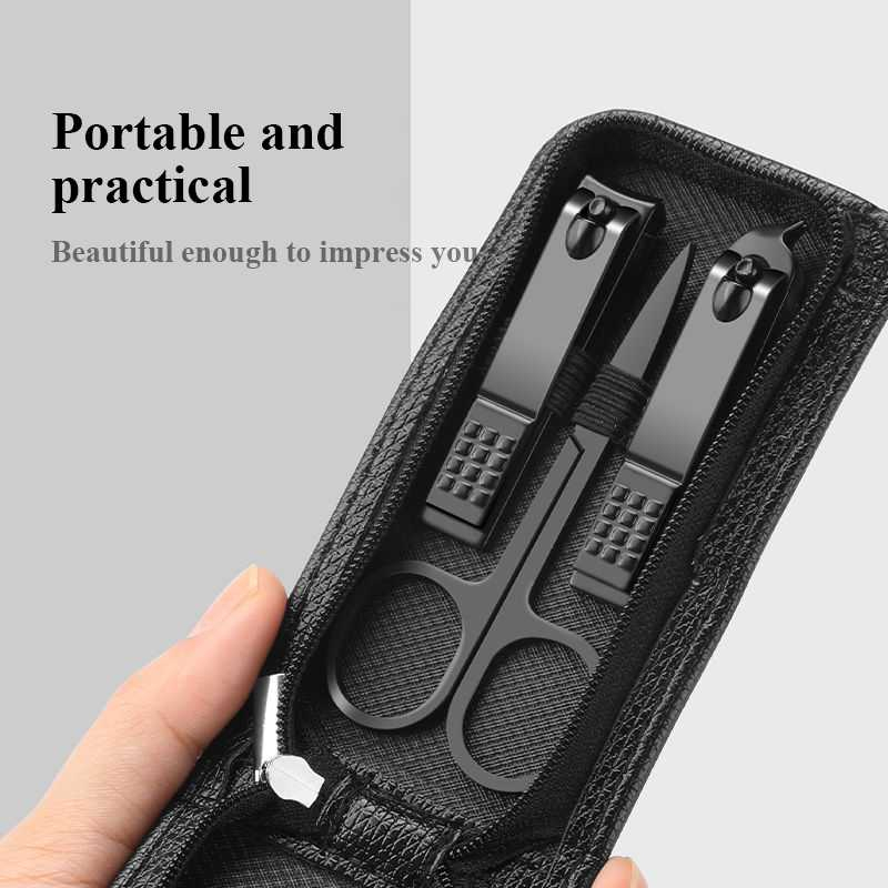 Set Perlengkapan Gunting Kuku Manicure Pedicure 6 in 1 Alat Kecantikan Kuku Desain Portable Berkualitas