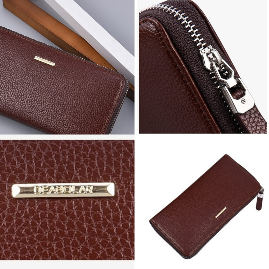 DOMPET PANJANG WANITA IMPORT BESAR MUAT HP TALI PENDEK ORIGINAL DEABOLAR COKLAT KULIT MELIORA WA720B7 KOREA CEWEK KEKINIAN SLOT KARTU RESLETING KOIN PREMIUM BRANDED BATAM SIMPLE MURAH REMAJA