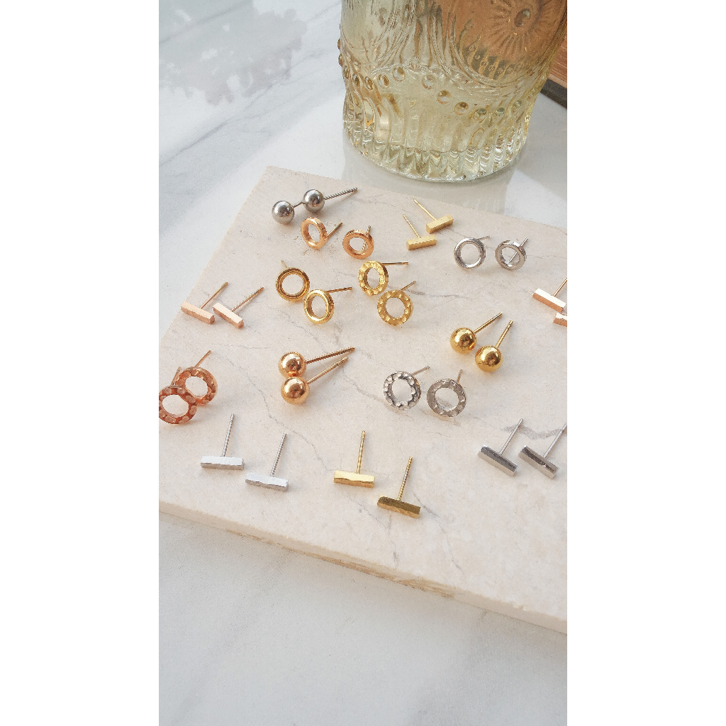 (ANTI KARAT) BASIC EARRINGS - STAINLESS STEEL