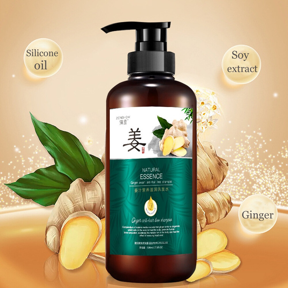 Shampo Jahe Anti Rambut Rontok / Shampo Penumbuh Rambut Cepat / Anti Ketombe dan Gatal / Shampoo Perawatan / Ginger Shampoo 500ML