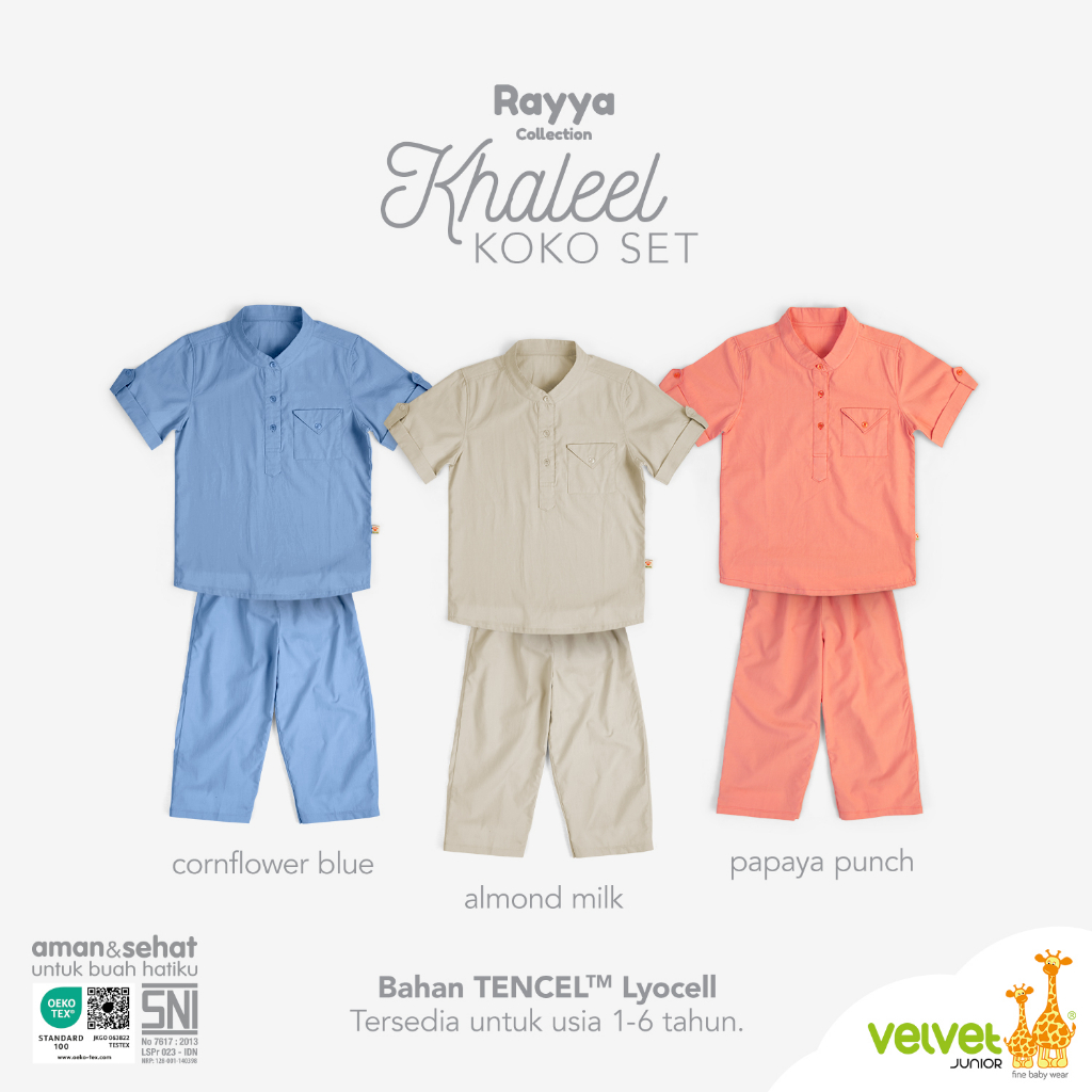 Velvet Junior Baju Anak Rayya Collection Koko Series - Khaleel Koko Set