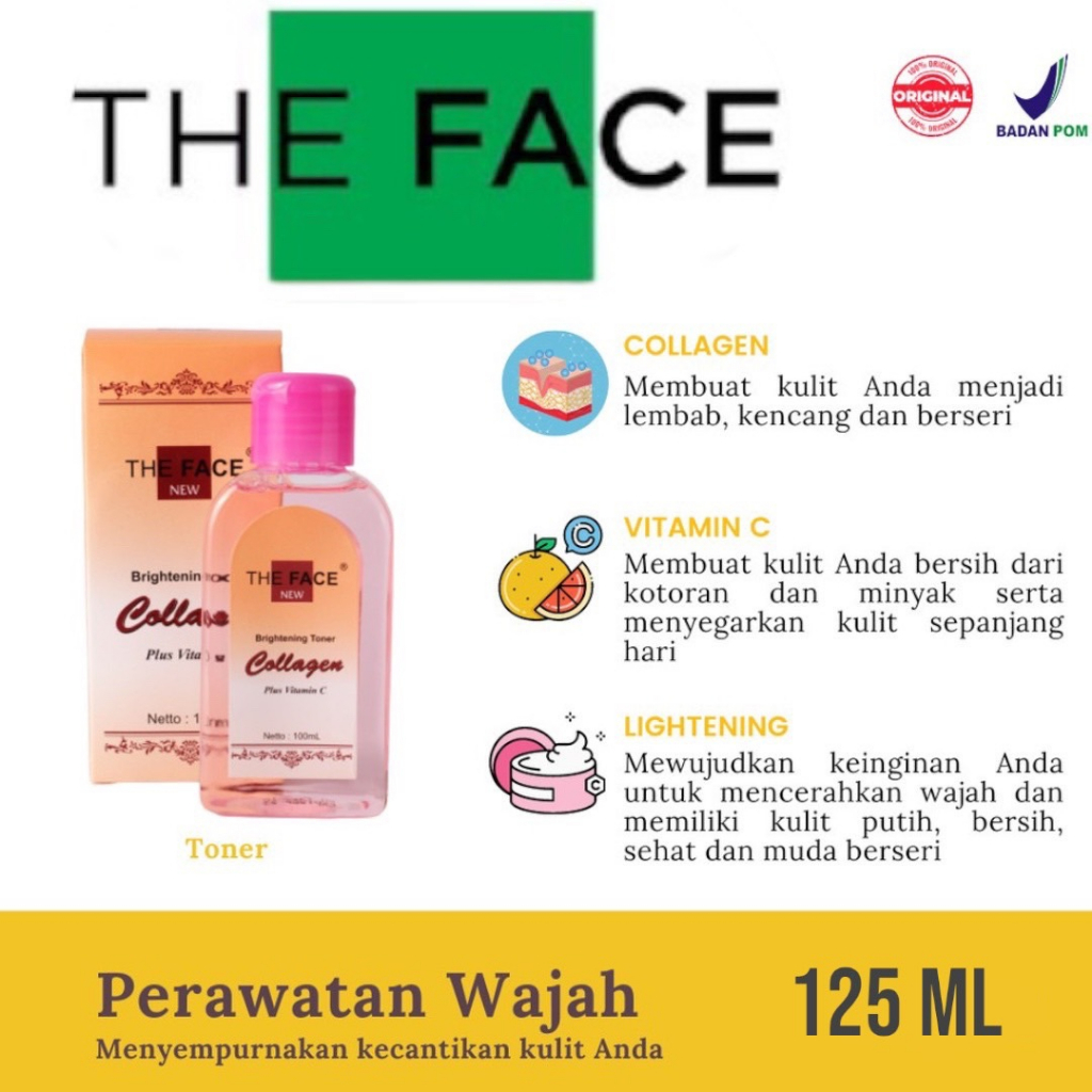 The Face Brightening Toner Collagen Plus Vitamin C 125 ml