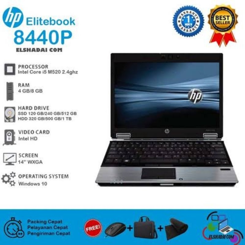 laptop HP ELITEBOOK 8440p Ram 4 , Core i5