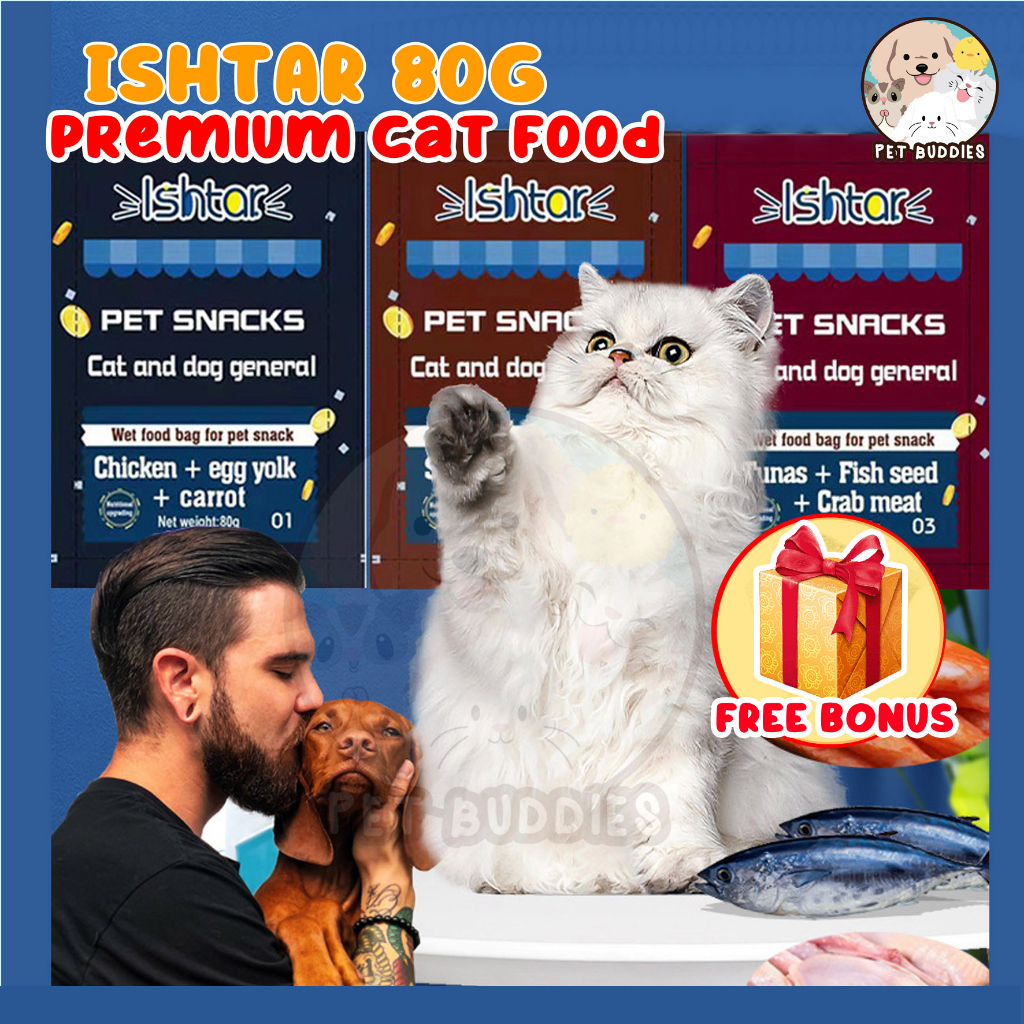 ISHTAR 80g Makanan Basah Kucing dan Anjing Cat and Dog Wet food Snack