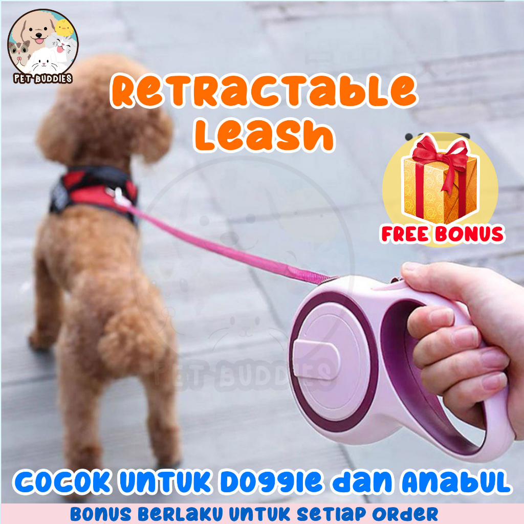 Retractable Leash  3m Tali Tuntun Anjing/Kucing Harness