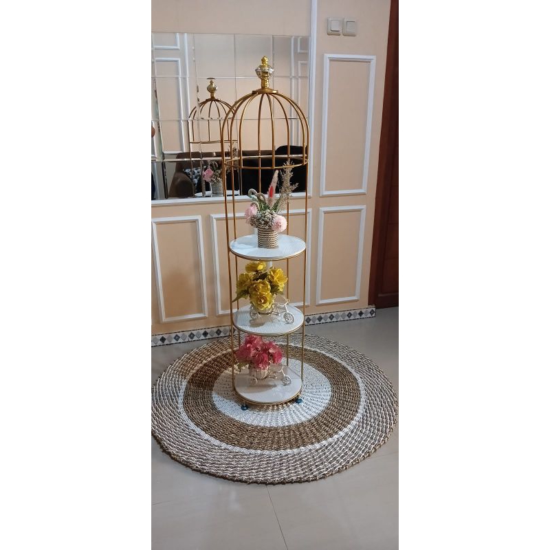 RAK MODEL SANGKAR 3 SUSUN/ RAK SHABBY / RAK PAJANGAN / RAK BESI /RAK MEJA/ RAK HIAS / MEJA HIAS / RA