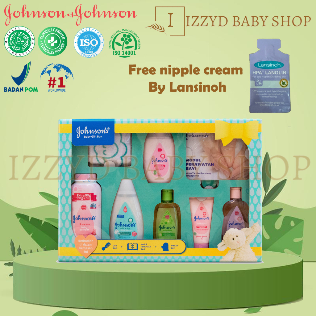 Johnson starter kit hadiah hampers melahirkan gift anak bayi paket hadiah perlengkapan bayi baby gift set johnsons jhonson baby gift box essensial premium Gift